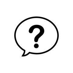 question mark in a speech bubble icon