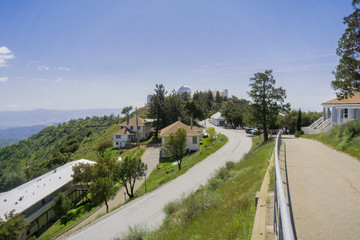 Fototapeta premium Walking around the Lick Observatory complex on top of Mt Hamilton, San Jose, south San Francisco bay, California