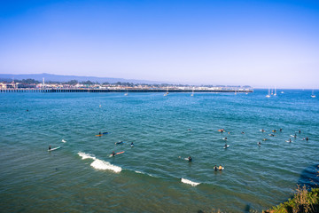 Santa Cruz bay on a calm day, California