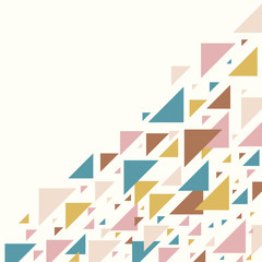 Abstract geometric background - multicolor pastel triangles mosaic pattern