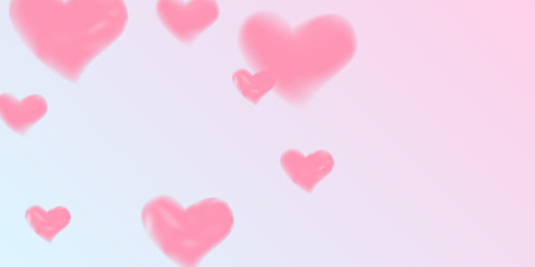 Hearts of confetti for valentines day