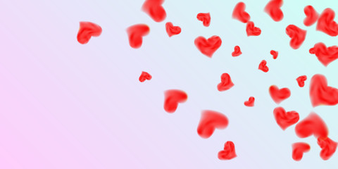 Hearts of confetti for valentines day