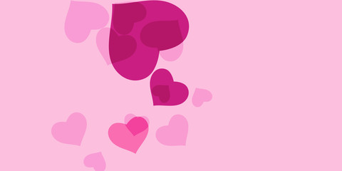 Pink heart confetti