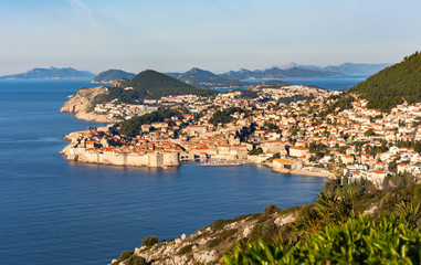 Naklejka na ściany i meble View of Dubrovnik bay and city