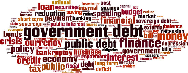 Government debt word cloud