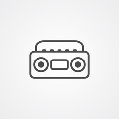 Boombox vector icon sign symbol
