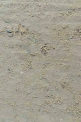 Fototapeta na wymiar texture of sand on the beach with footsteps