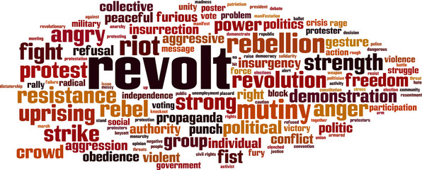 Revolt word cloud