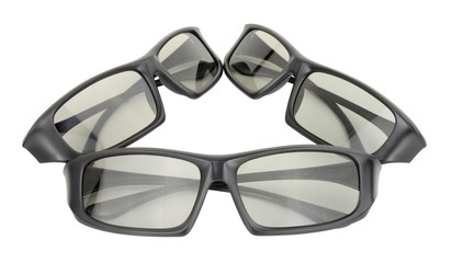 3D home entertainment glasses isolated on a white background