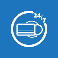 247 currency exchange icon vector design illustration