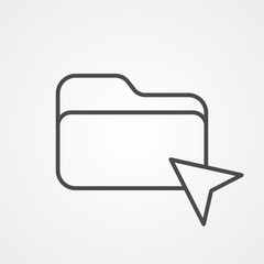 Click folder vector icon sign symbol