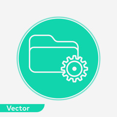 Settings folder vector icon sign symbol