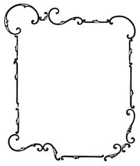 Vintage frame decoration design element #isolated #vector