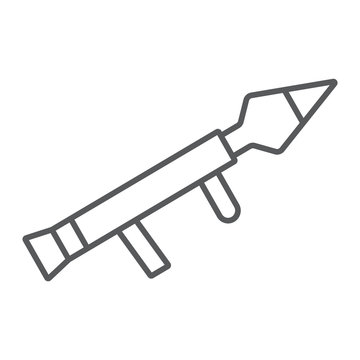 gray rocket launcher outline clip art preview