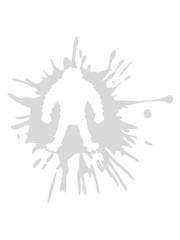 tropfen klecks spray farbe bigfoot silhouette comic yeti monster cartoon affe groß fabeltier schnee weiß menschenaffe lustig riese berge winter clipart design