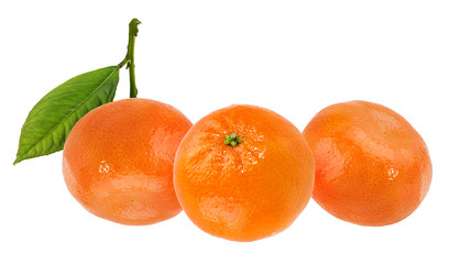 Fresh mandarin orange isolated on white background with clipping path