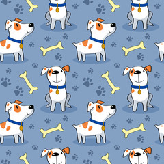 seamless pattern with dogs