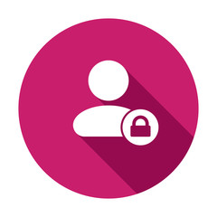 Lock security user icon. Vector illustration