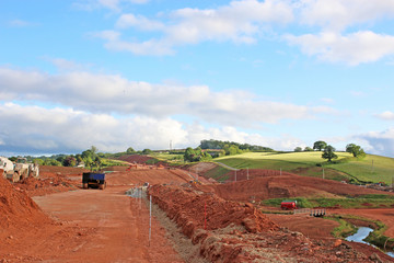 Road bypass construction site