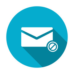 Email icon with not allowed sign. Email icon and block, forbidden, prohibit concept. Vector icon