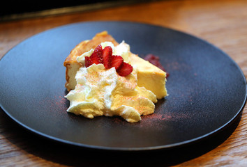 Cottage cheese casserole with whipped white chocolate