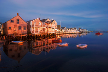 Harbor Houses Sunset Nantucket Island