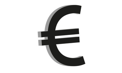 Euro currency symbol in 3d