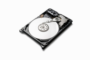 Hard disk drive isolated on white background