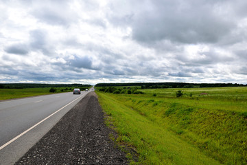 Fototapeta na wymiar Highway somewhere in Russia