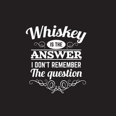 Vector quote typographical background about whiskey. Template for business card poster and banner.