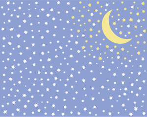 Obraz na płótnie Canvas background for kids starry night a month the stars of the sky