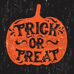 Fototapeten Vektor-Halloween-Zitat typografischer Hintergrund im handgezeichneten Stil gemacht. Süßes oder Saures. Vorlage für Kartenbanner-Posterdruck für T-Shirts © varvarabasheva