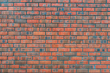 Old orange rustic brick wall - high quality texture / background