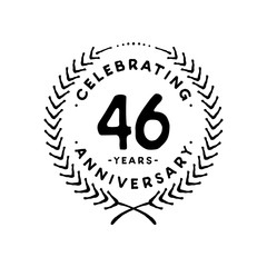 46 years design template. 46th vector and illustration 
