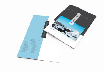 Brochure Layout with Blue Accents