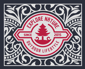 Old design for logo or packing