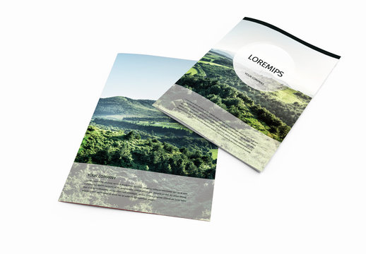Brochure Layout with Mountain Imagery