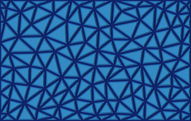 Abstract triangular background of blue color; modern background of geometric shapes.