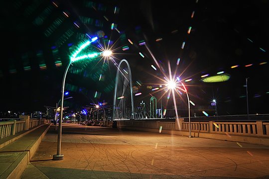 Dallas Bridge Adjacent To Margaret Hunt Hill Bridge