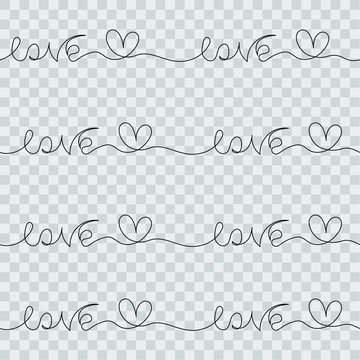 Fototapeta Vector seamless pattern with hand inscriptions love