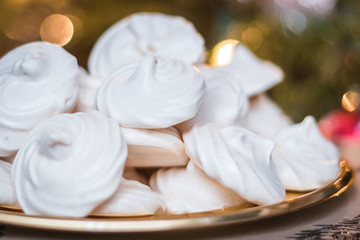 Some delicious French homemade meringues 