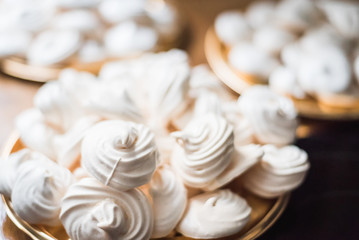 Fototapeta na wymiar Some delicious French homemade meringues 