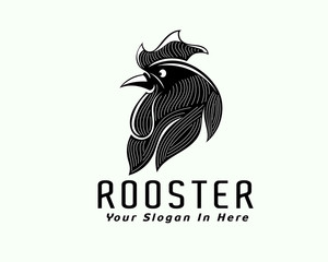 King rooster template logo design inspiration