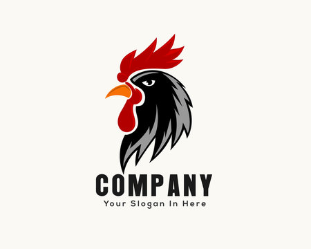 Traditional rooster farm template logo design inspiration