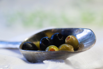 Black and Green Olives