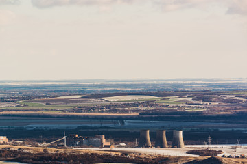 smoke pollution industrial tube of thermal station