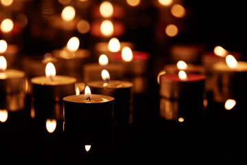 Background from burning candles