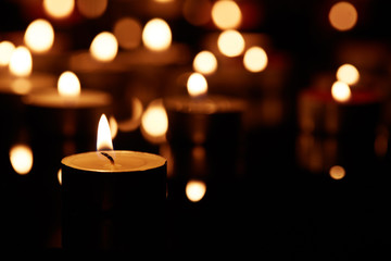 Background from burning candles