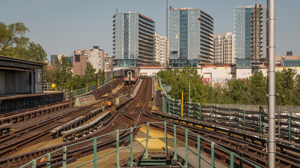 Naklejka premium Train at New York City
