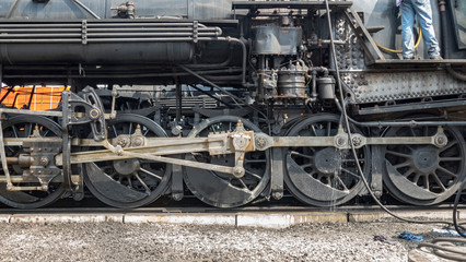Fototapeta na wymiar Steam Train Drive Gear